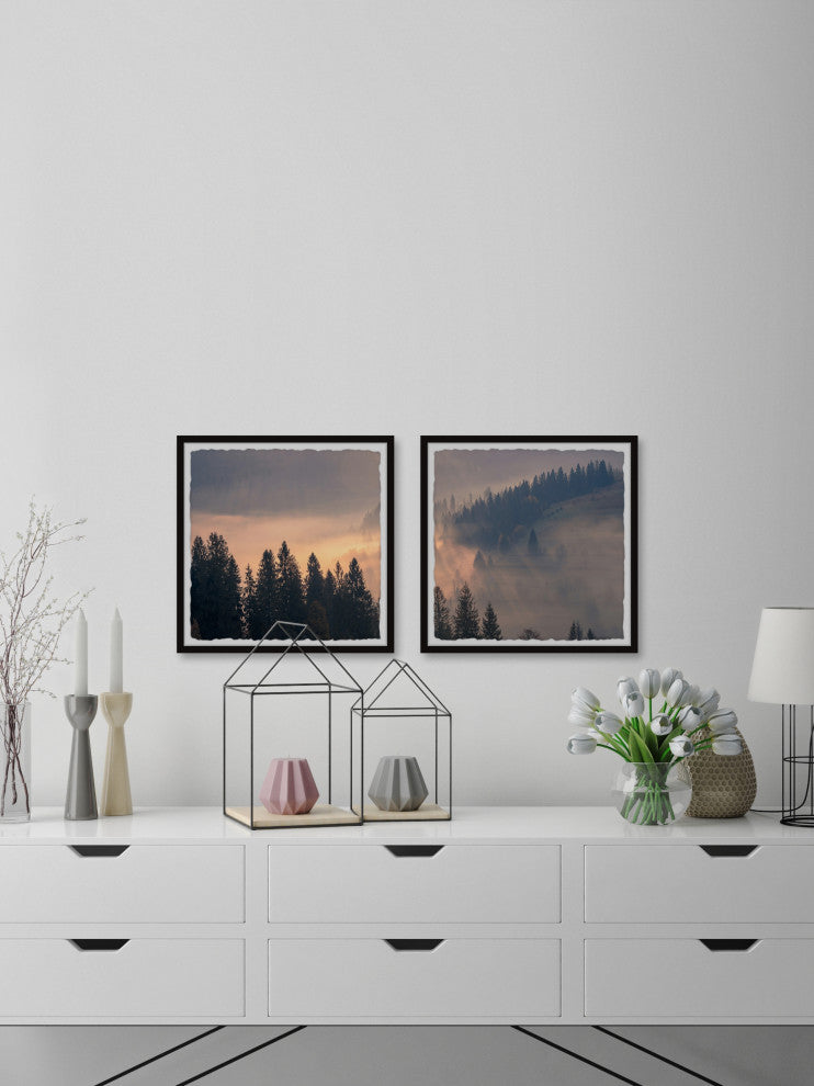 Light Rays Diptych, 2-Piece Set, 12x12 Panels