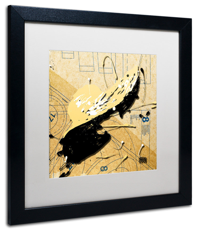 ''Beige Floppy'' Matted Framed Canvas Art by Roderick Stevens