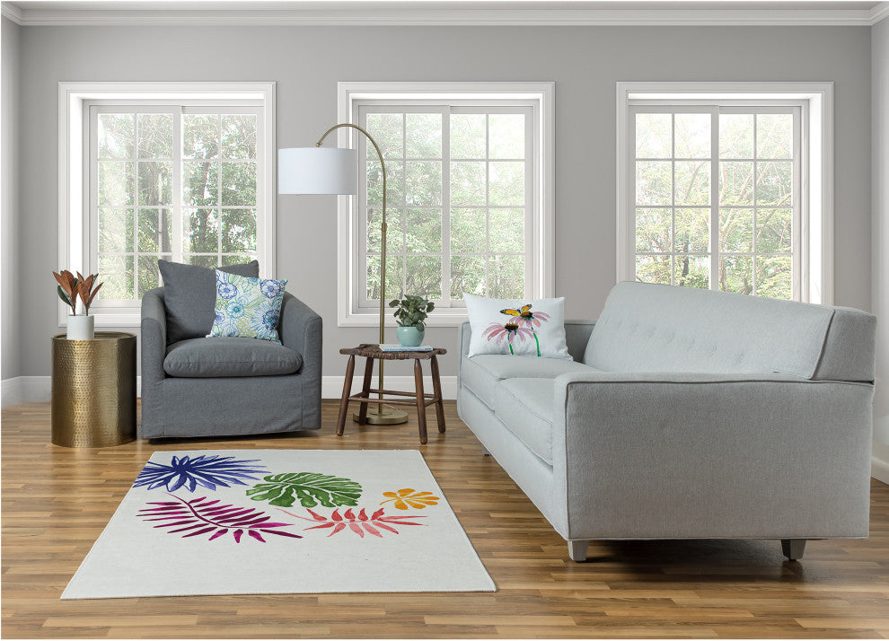 Brambles Spring Chenille Rug, Multi, 4'x6'