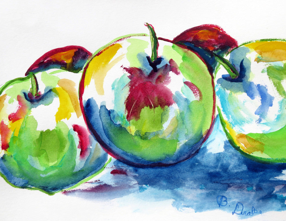 Betsy Drake Three Apples Doormat 18x26