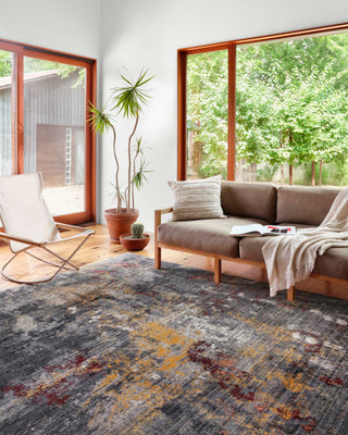 Samra SAM-03 Dk. Gray/Spice 2'3"x3'10" Area Rug