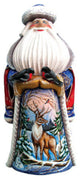 Peaceful Presents Santa, Woodcarved Figurine