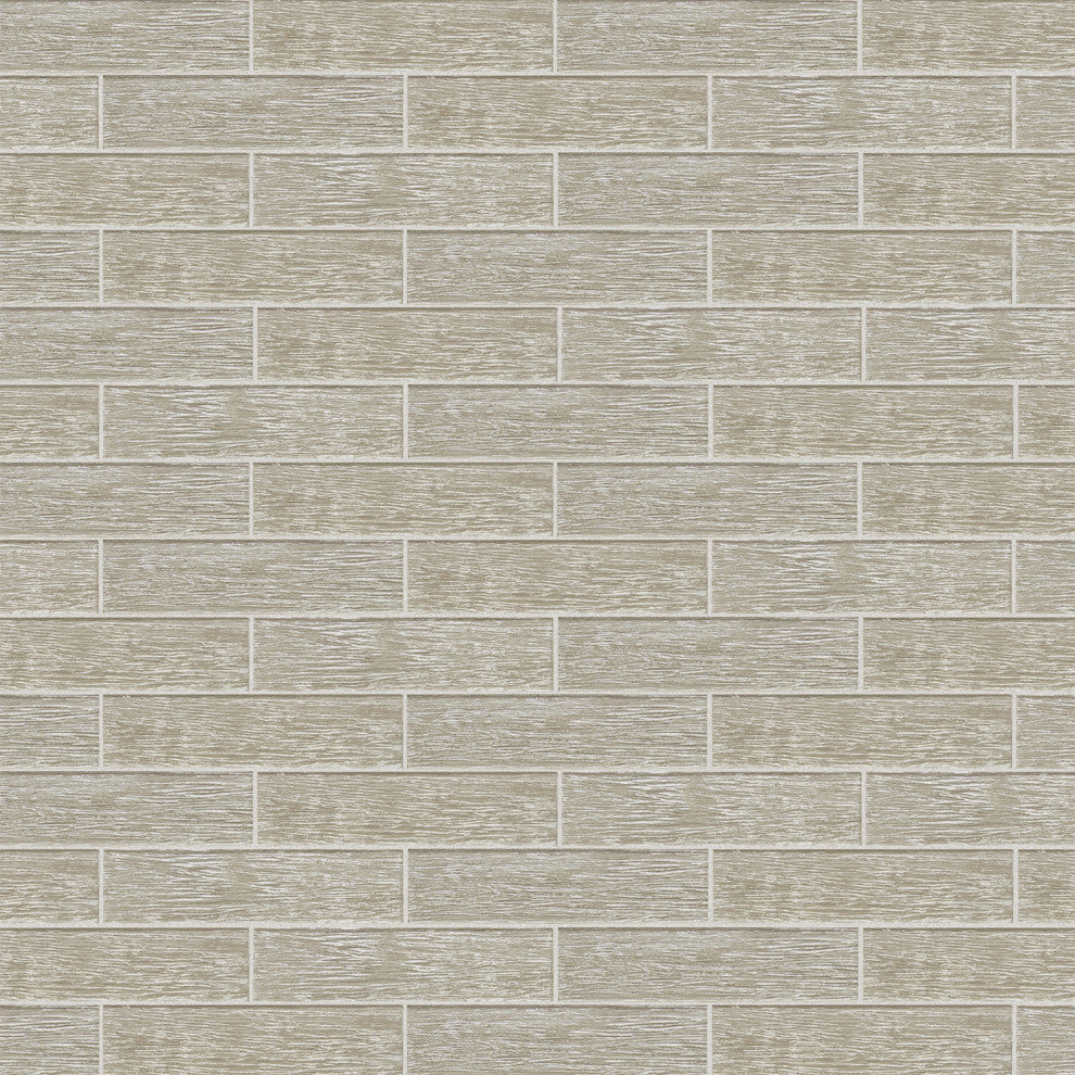 Sonnagh 3"x12" Laminated Glass Mosaic Wall Tile, Champagne, Sample