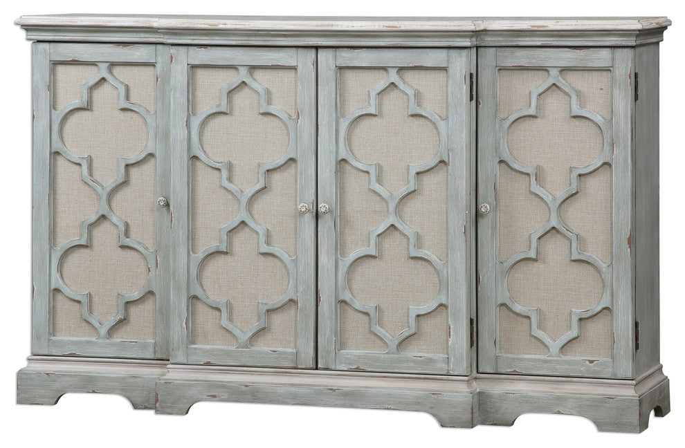 Sophie 4-Door Gray Cabinet