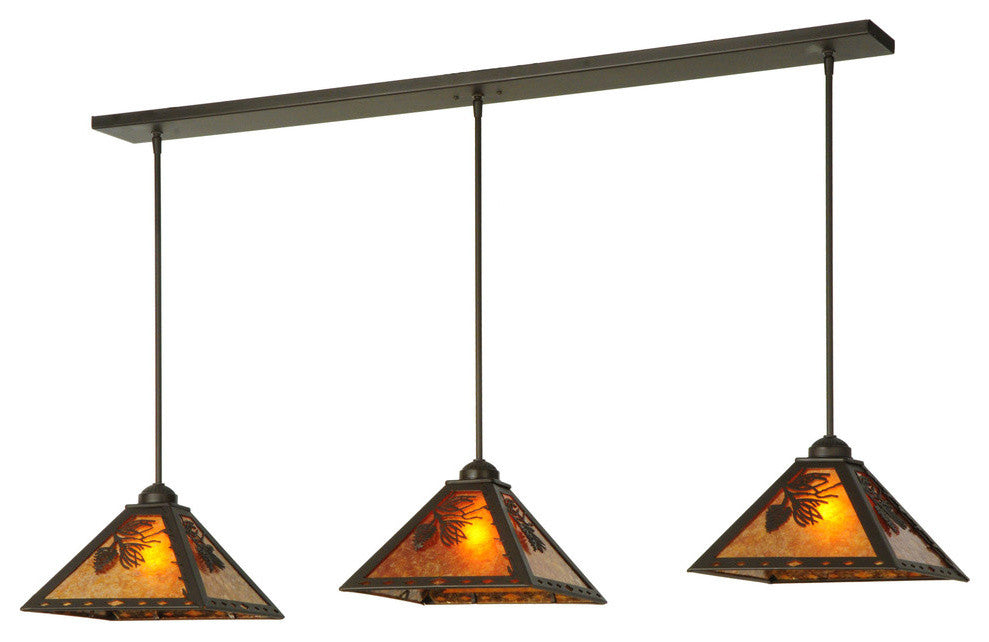 54 Long Balsam Pine 3 Light Pendant