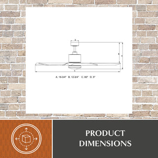 Wedgewood Black Indoor/Outdoor 60" DC Ceiling Fan Light Kit and Remote