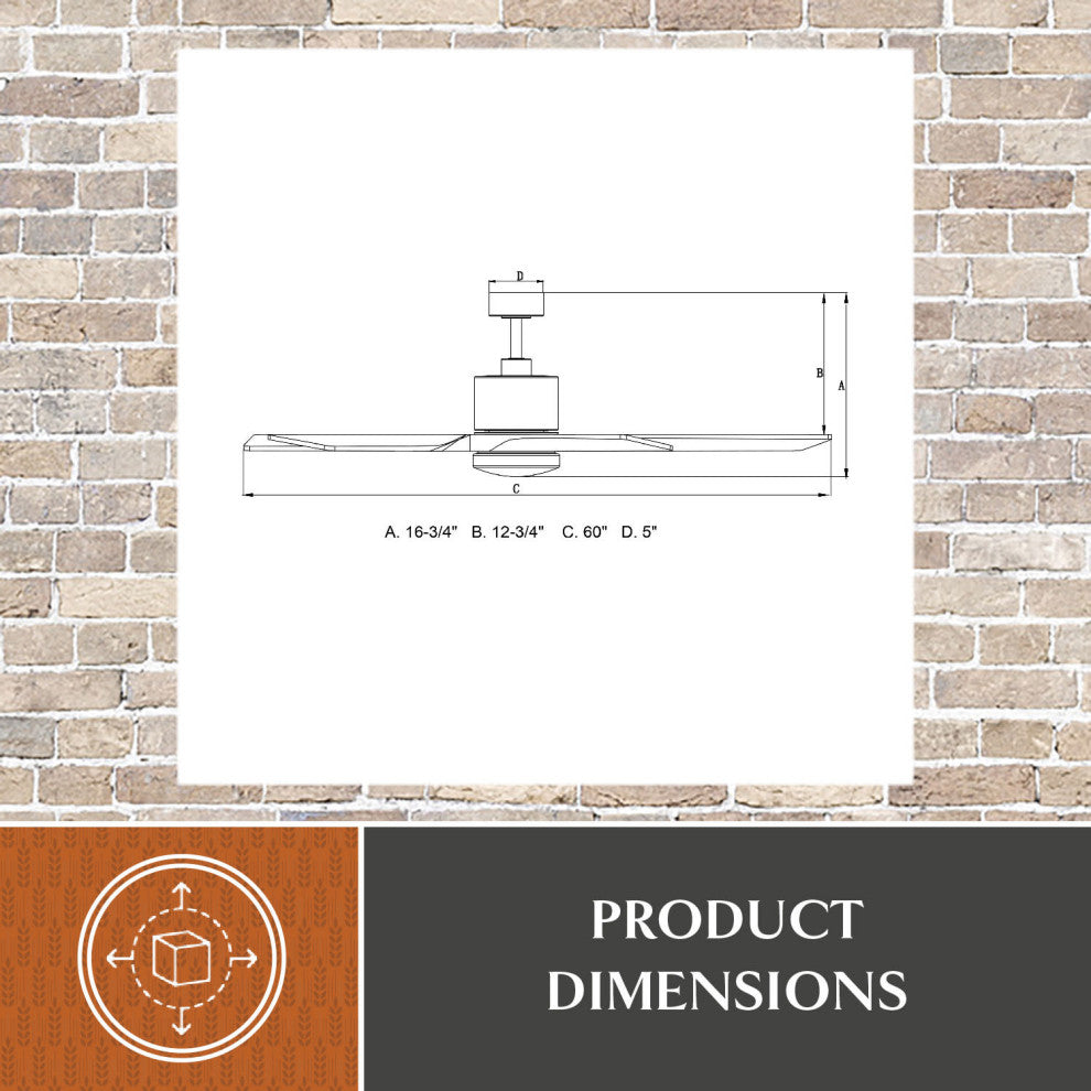 Wedgewood Black Indoor/Outdoor 60" DC Ceiling Fan Light Kit and Remote