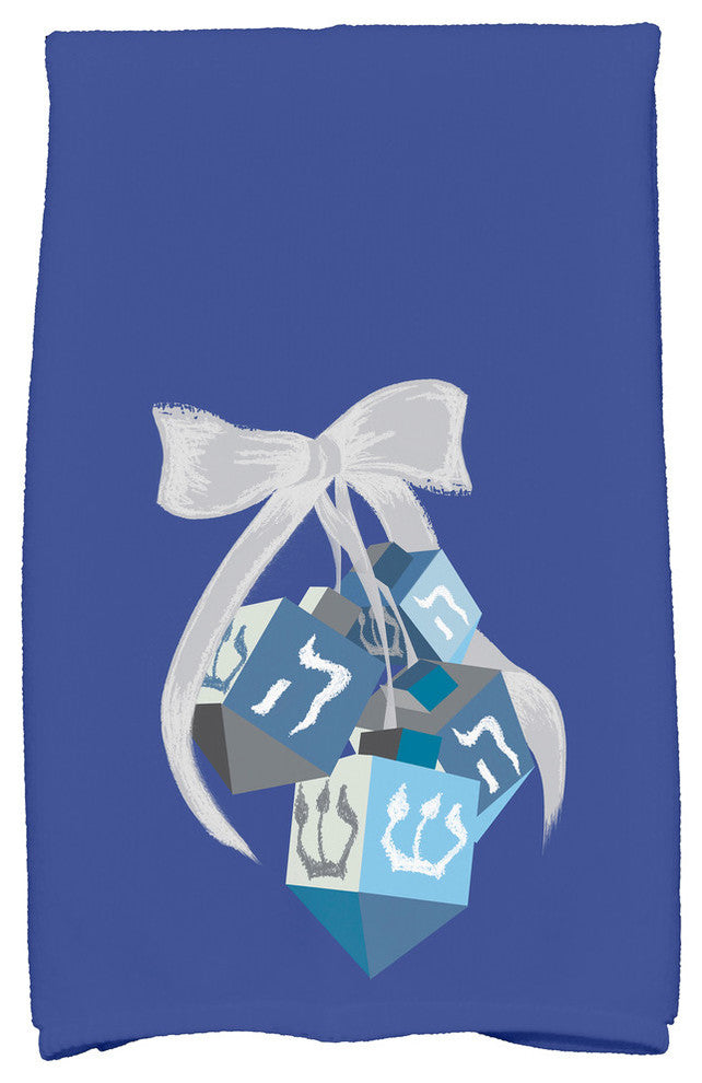 Turn, Turn, Turn, Geometric Print Kitchen Towel, Blue, 18 x 30"