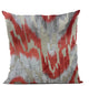 Plutus Velvet Glamour Red, Gray Handmade Luxury Pillow, 26"x26"