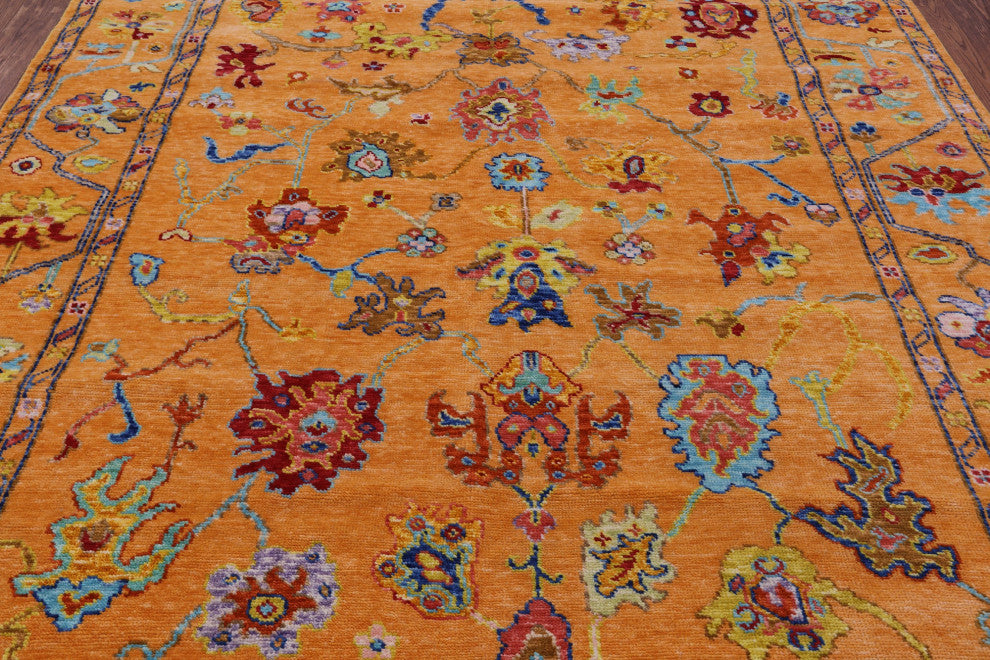 8' 1" X 9' 7" Handmade Turkish Oushak Rug - Q16066