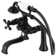 KS228MB Deck Mount Clawfoot Tub Faucet With Hand Shower, Matte Black