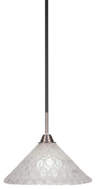 Paramount Mini Pendant, Matte Black & Brushed Nickel, 12" Italian Bubble