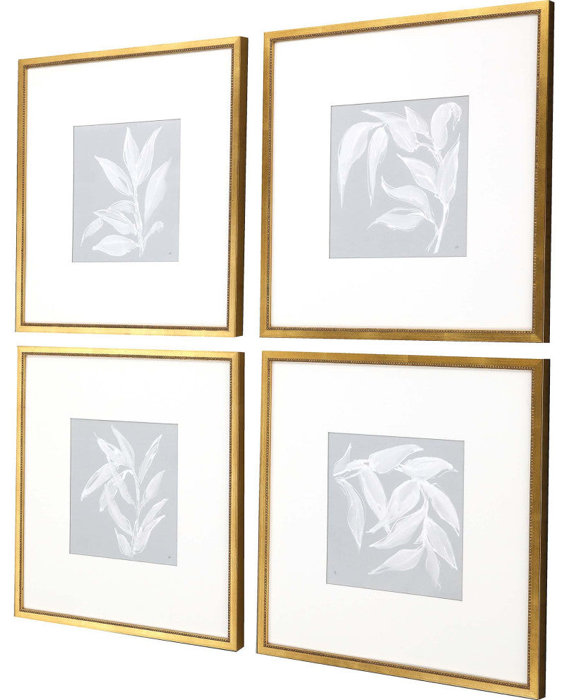 Leaf Study Artwork 4-Piece Set