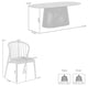 Pasadena Echo 5-Piece Oval Dining Set, Black Oak Finish Walnut Finish Chairs