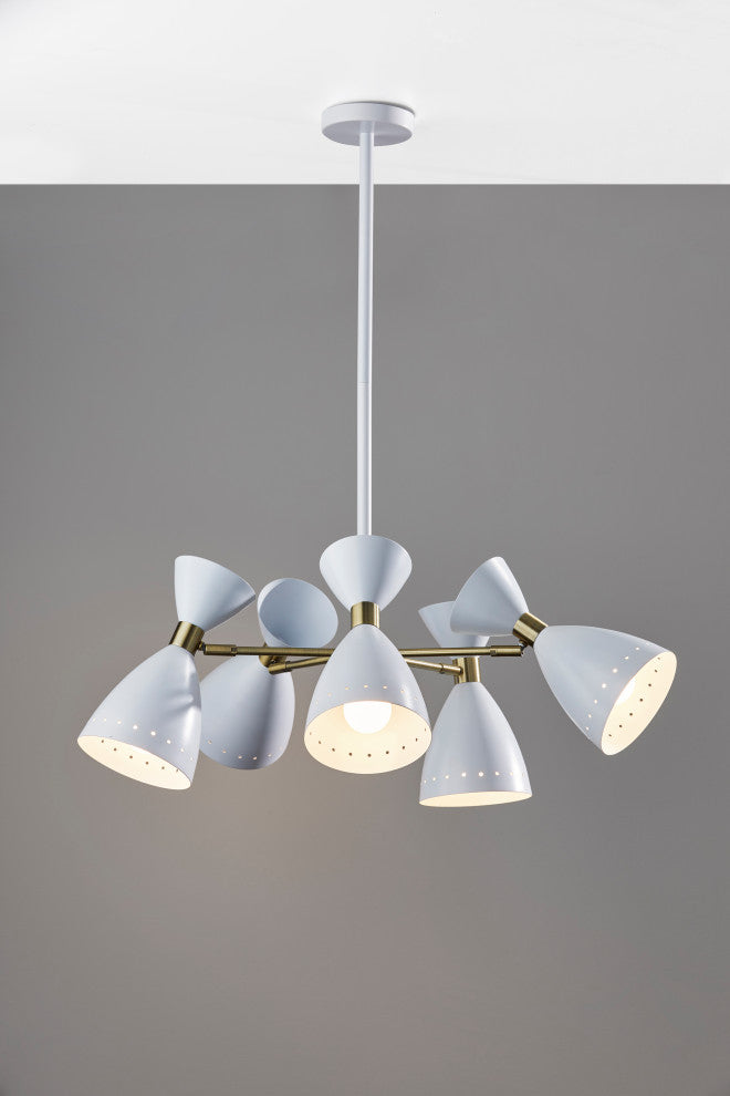 Oscar 5-Head Pendant, White