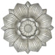 Large Bloom Medallion Drapery Holdback, English Pewter