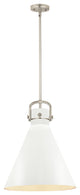 INNOVATIONS LIGHTING 710-1S-SN-M711-16W Newton Cone Pendant