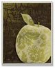 Damask Offset Green Apple Kitchen Wall Plaque