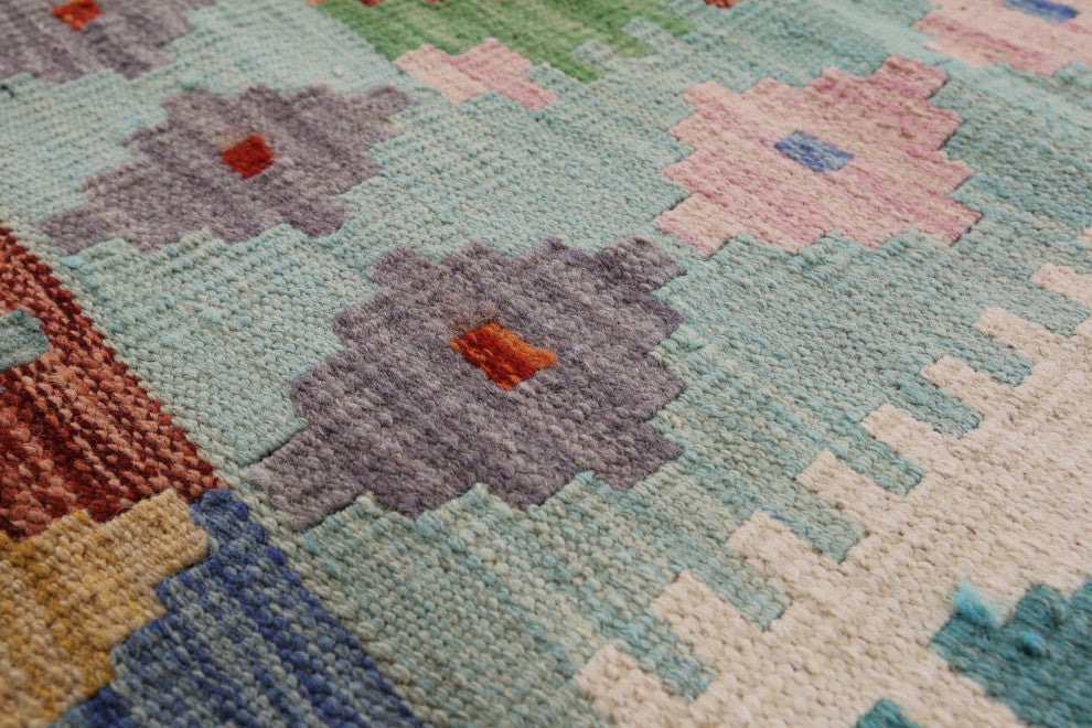 10' 2" X 16' 2" Kilim Flat Weave Wool On Wool Rug - Q12535