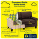 Serta Copenhagen 61" Rolled Arm Loveseat Sofa with Removable Covers Brown