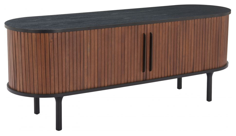 KorianaBlack And Walnut Entertainment Stand