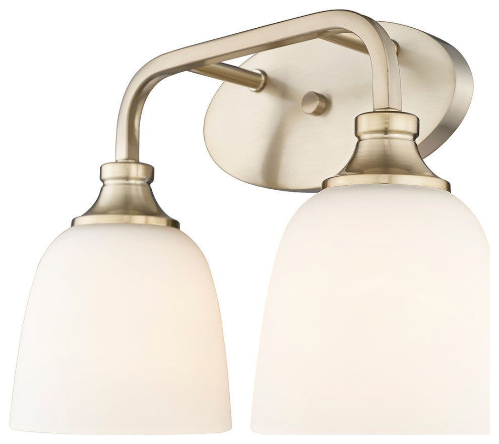 Alberta 2 Light 15" Modern Gold Bathroom Vanity Light