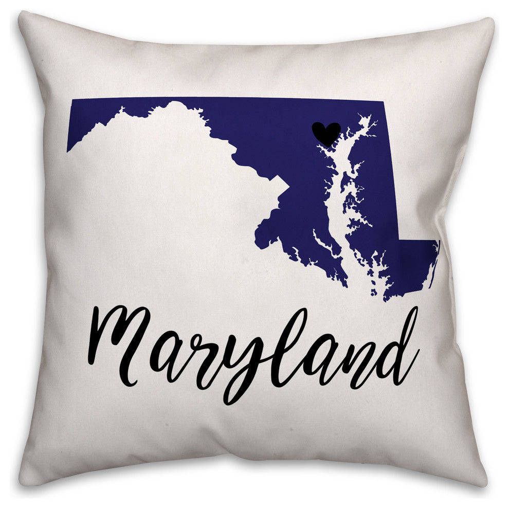 Maryland State Pride Baltimore Love Outdoor Throw Pillow