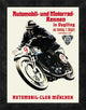 "Automobile and Motorcycle Race - Munich" Framed Canvas Giclee, 14"x18"