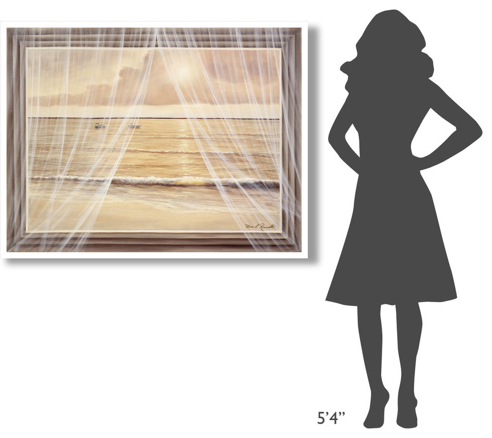 "Boating at Sunset" Digital Paper Print by Diane Romanello, 50"x38"