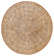 Surya Rajasthan RAJ-2304 10' Round Rug, Wheat/Navy/Dark Brown/Beige/Camel