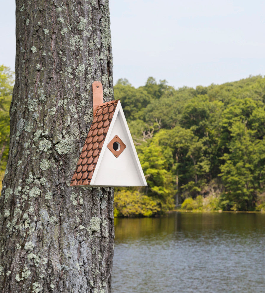 Swiss Chalet Bird House, Pure Copper Roof By Good Directions