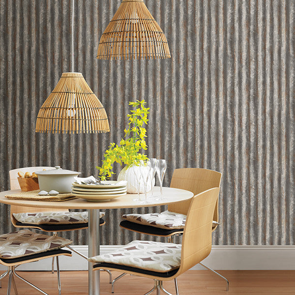 Gena Sage Stripe Wallpaper, Bolt