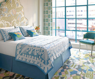 Kit Kemp x Dash & Albert Deer Leap Coral Hand Hooked Wool Rug, Multi, 2'6" x 8'