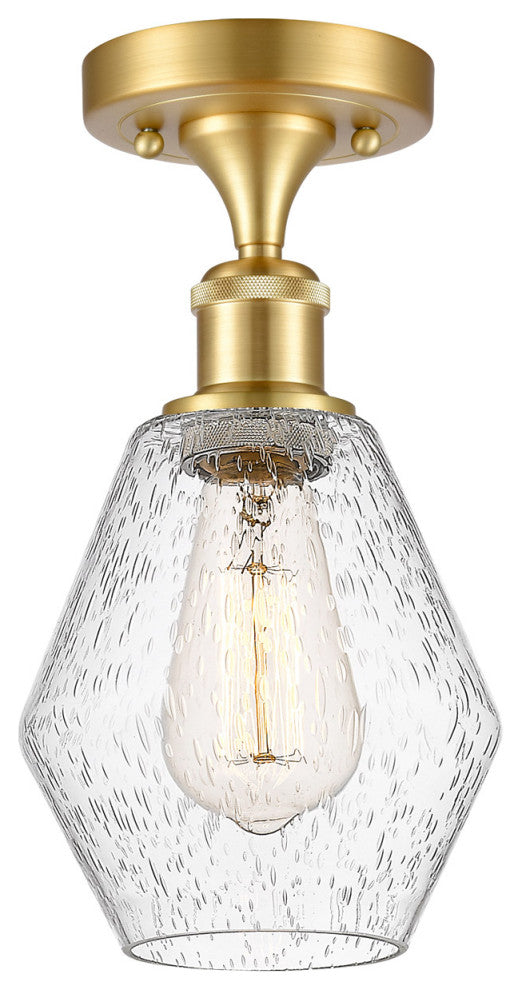 Innovations 516-1C-SG-G654-6 1-Light Semi-Flush Mount, Satin Gold