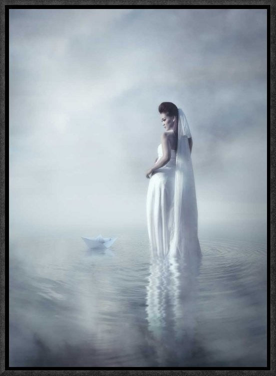 "Ready For Departure" Framed Canvas Giclee by Heru Agustiana, 12x17"