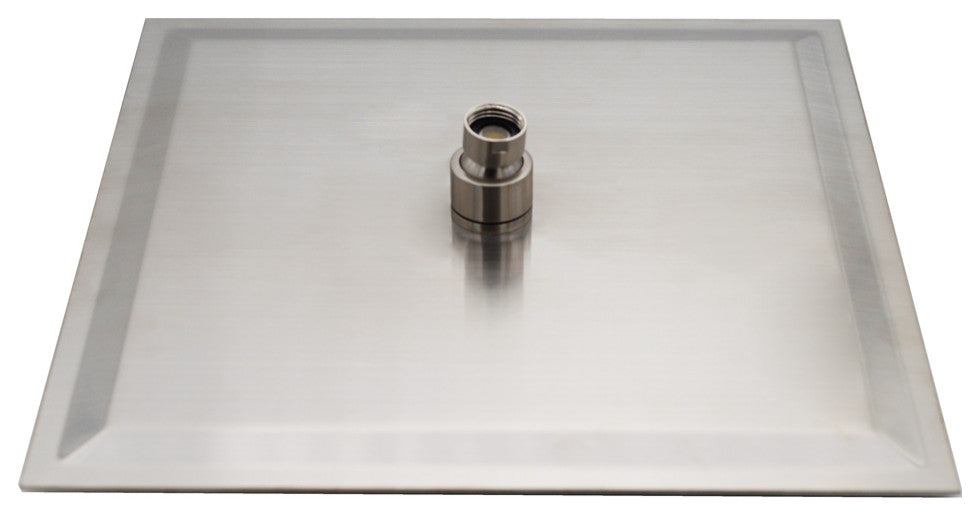 12"x12" Square Thin Shower Head, Satin Nickel