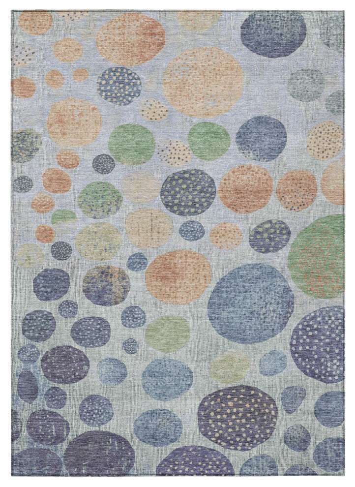 Machine Washable Indoor/Outdoor Chantille ACN1899 Denim 10' x 14' Rug