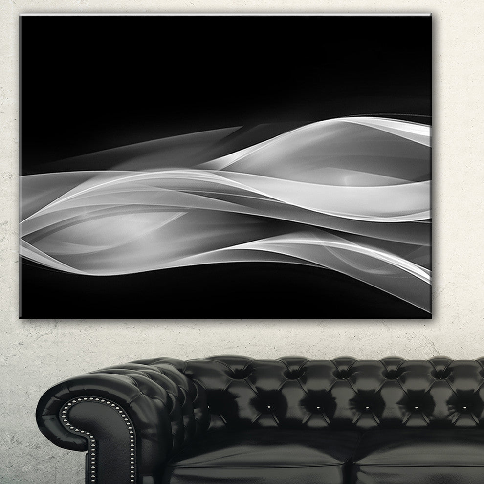 "Glittering Silver Pattern" Abstract Digital Art Canvas Print