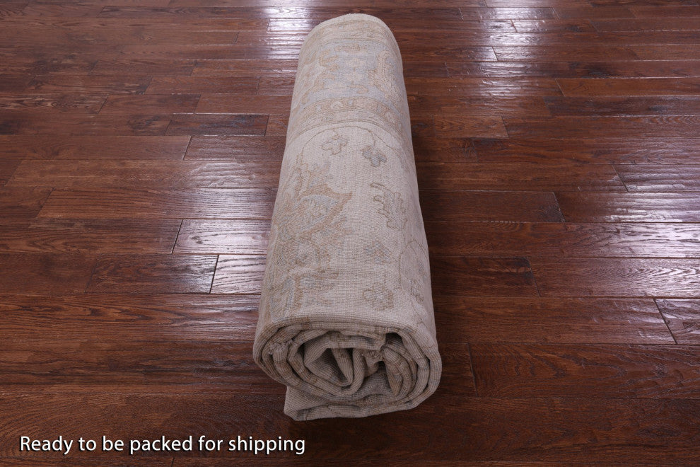 10' 0" X 13' 8" Peshawar White Wash Handmade Rug Q9533