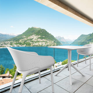 Compamia Sky Outdoor Dining Chair, Set of 2, White