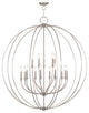 Milania, Brushed Nickel Foyer Chandelier, Brushed Nickel