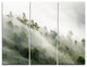 "Mystical Foggy Mountain Slope" Photo Metal Wall Art, 3 Panels, 36"x28"
