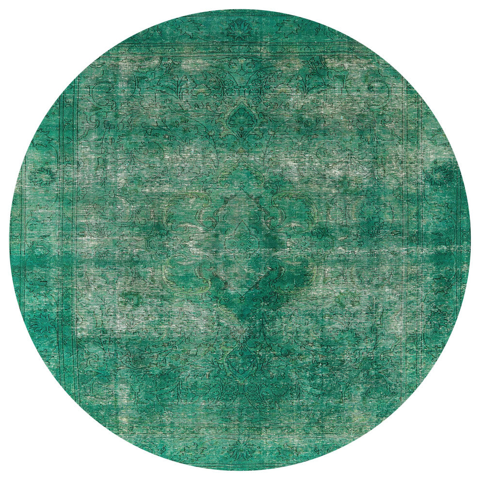 Ahgly Company Indoor Round Mid-Century Modern Area Rugs, 7' Round