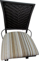 Outdoor Patio Swivel Counter Bar Stool Extra Tall without Arms - Erin, Driftwood Whitelinen - Black, 26"