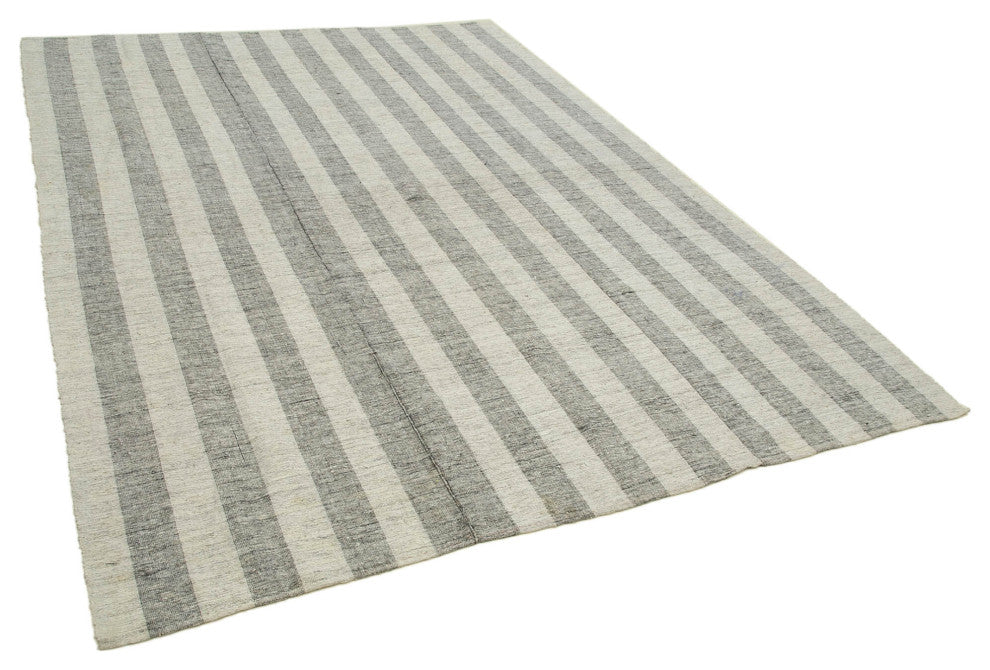 Rug N Carpet - Handwoven Oriental 7' 1'' x 9' 7'' Contemporary Wool Kilim Rug