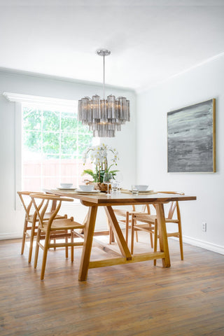 Crystorama Lighting Group ADD-308-SM Addis 9 Light 22"W Waterfall - Polished