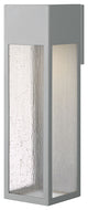 Hinkley Rook Medium Wall Mount Lantern, Titanium