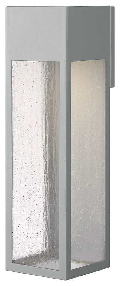 Hinkley Rook Medium Wall Mount Lantern, Titanium
