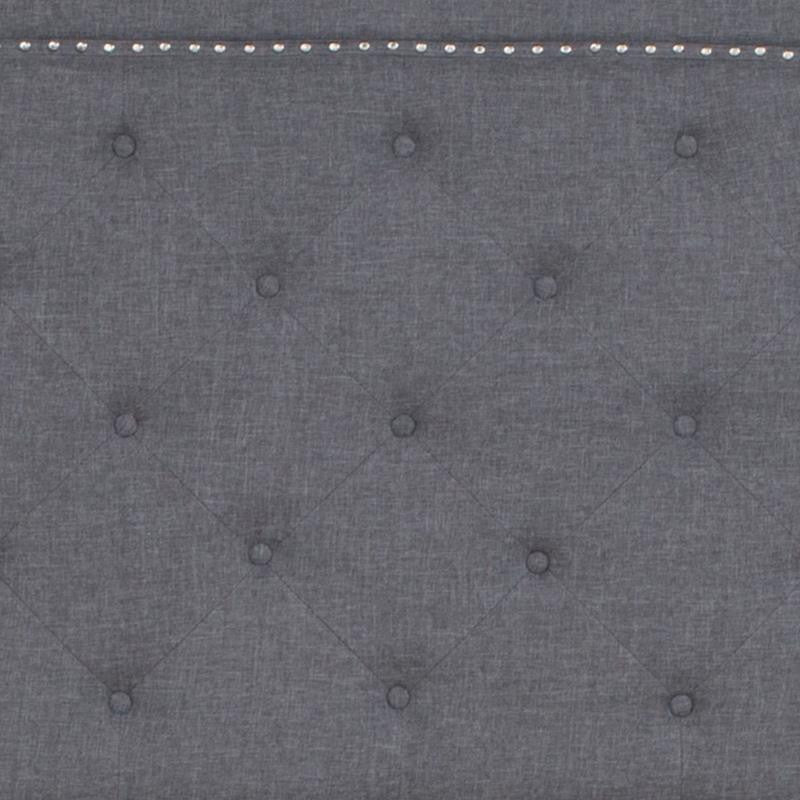 Brighton Tufted Platform Bed w/10" Pocket Spring Mattress,Light Gray-King