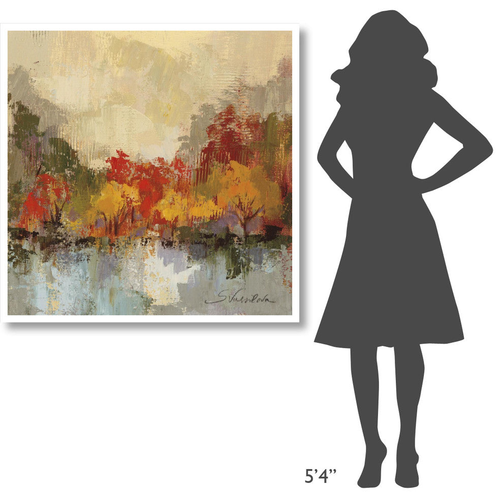 "Fall Riverside II" Digital Paper Print by Silvia Vassileva, 42"x42"